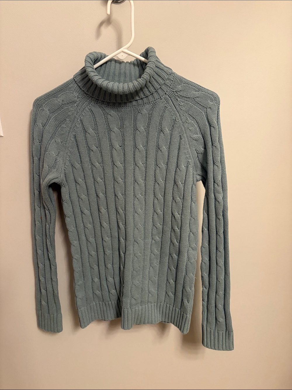 Preswick & Moore Seafoam Cable Turtleneck Sweater